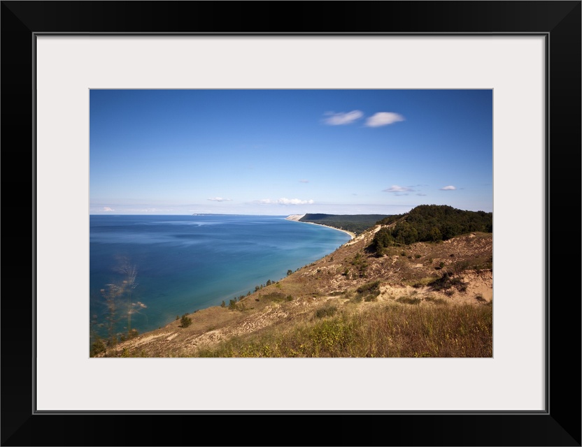 Lake Michigan, bear dunes and Leelanau peninsula.