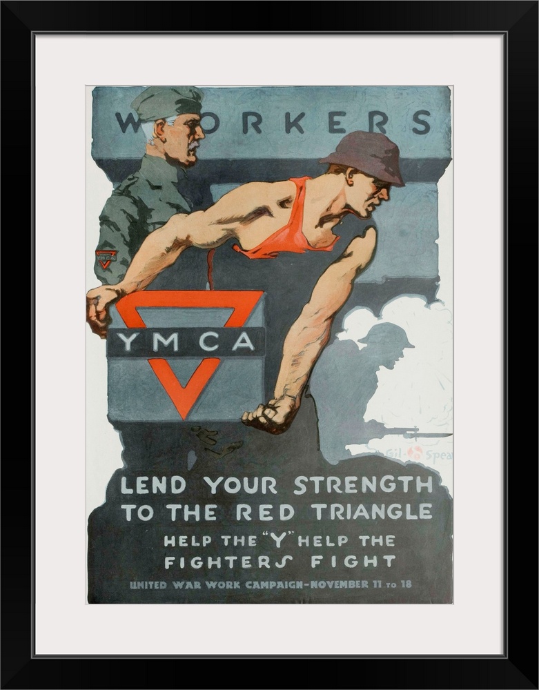 WWI YMCA poster by Gil Spear.