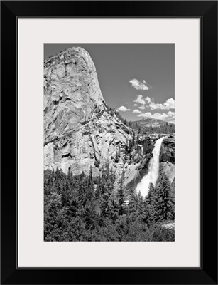 Liberty Cap and Nevada Fall in Yosemite National Park.