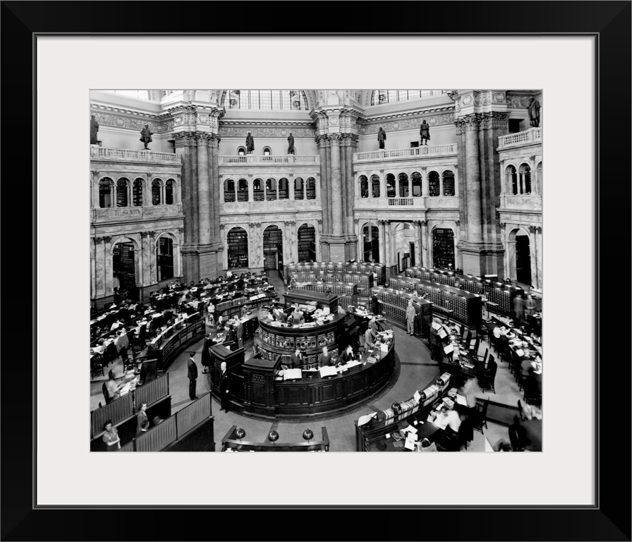 The main reading room of the Library of Congress in Washington D.C..