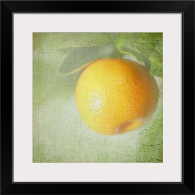 Miniature orange fruit with textured background.