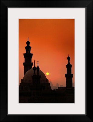 Mosques and Sunset in Cairo, Egypt