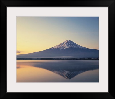 Mt. Fuji Reflected In Lake, Kawaguchiko, Yamanashi Prefecture, Japan