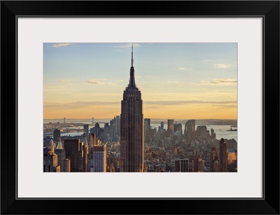 New York State, New York City, View of Empire State Building in Manhattan