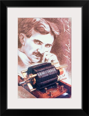 Nikola Tesla With Machine