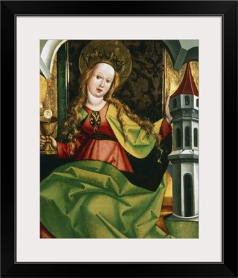 Painting depicting St. Barbara