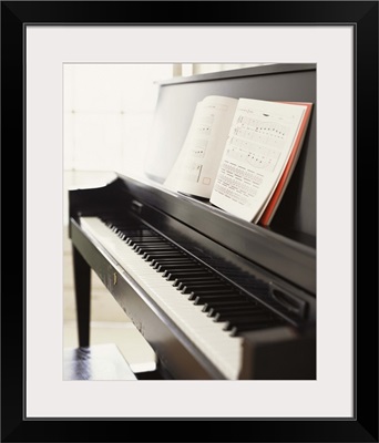 Piano with sheet music