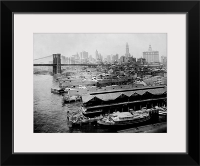 Piers By Brooklyn Bridge, New York