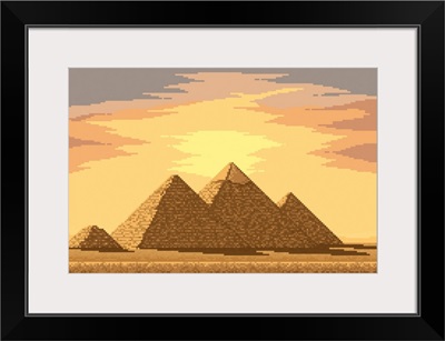 Pixel Giza Pyramids In Egypt