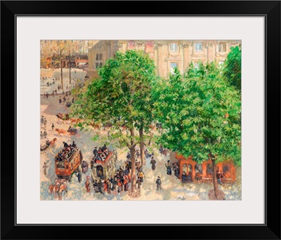 Place Du Theatre-Francais, Spring By Camille Pissarro