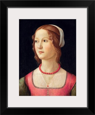 Portrait Of A Young Woman By Domenico Ghirlandaio