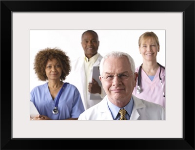 Portrait of four medical professionals
