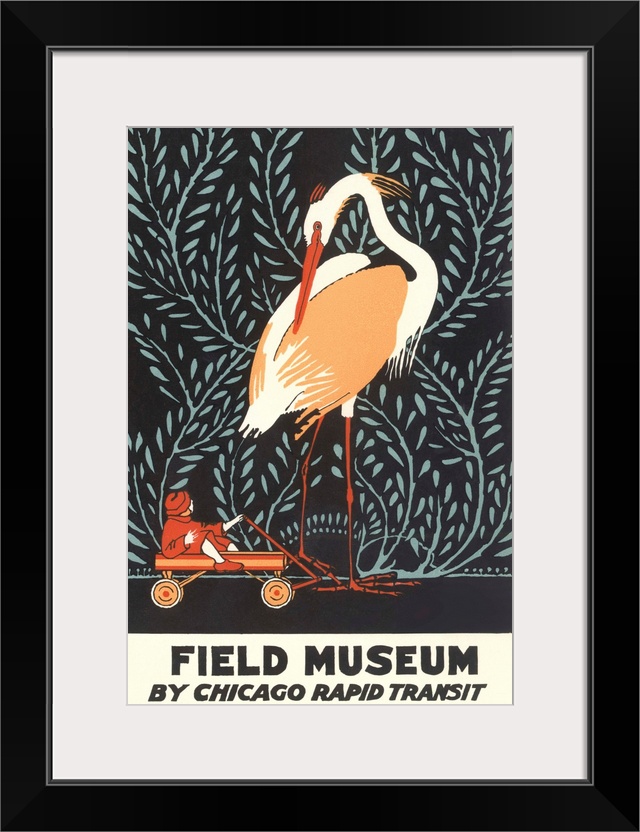 Poster For Field Museum With Giant Heron