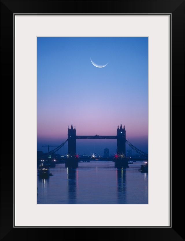 River Thames and Tower Bridge. June 1986