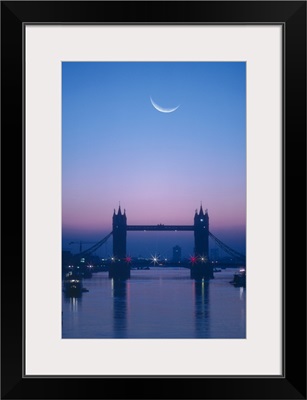 River Thames and Tower Bridge. June 1986