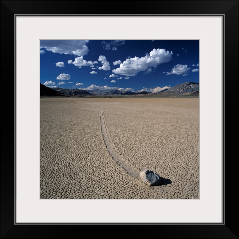 Rock Pushed By Wind In Desert