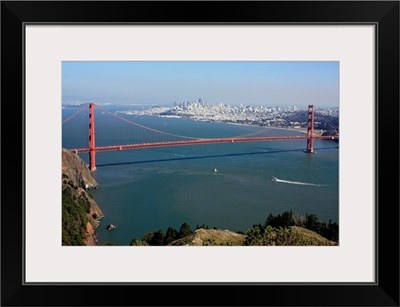San Francisco bay and Golden Gate bridge.