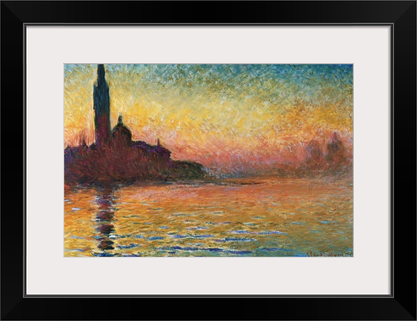 San Giorgio Maggiore At Twilight By Claude Monet