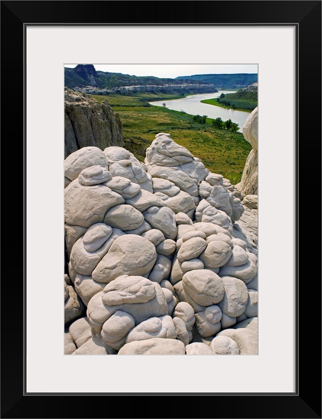 Moonscape geology on the bluffs overlooking the Wild and Scenic Upper Missouri River, Montana
