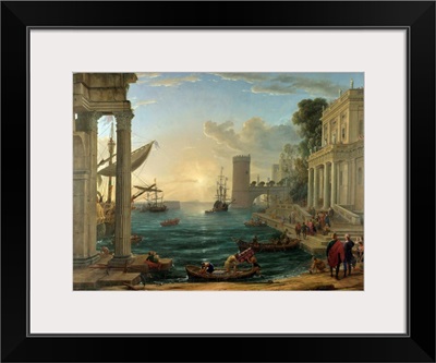 Seaport With The Embarkation Of The Queen Of Sheba By Claude Lorrain
