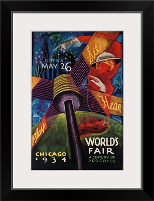 See, Hear, Play, Chicago 1934 World's Fair Poster