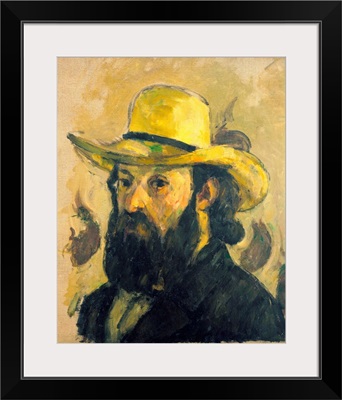 Self-Portrait In A Straw Hat By Paul Cezanne