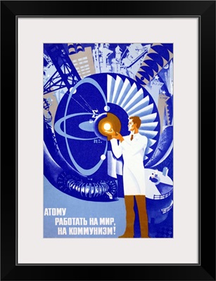 Soviet Poster Celebrating Atom