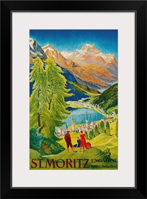 St. Moritz Poster By Carl Moos