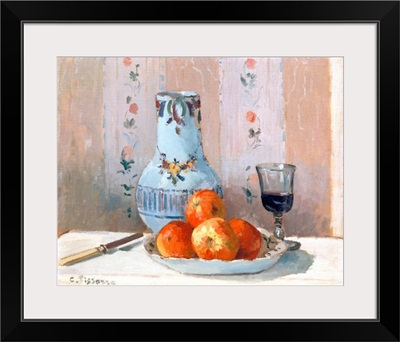 Still Life With Apples And Pitcher By Camille Pissarro