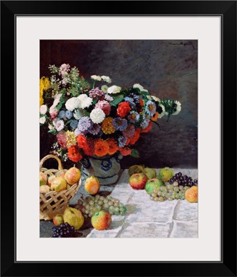 Still Life With Flowers And Fruit By Claude Monet
