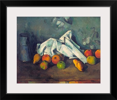 Still Life With Milk Can And Apples By Paul Cezanne