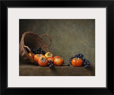 Still Life With Persimmons And Grapes