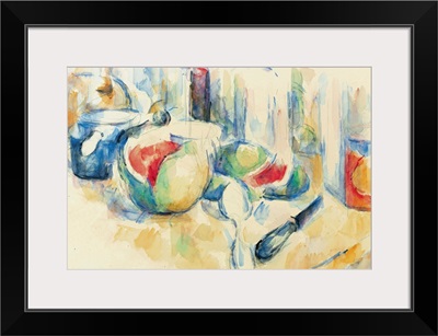 Still Life With Sliced Open Watermelon By Paul Cezanne