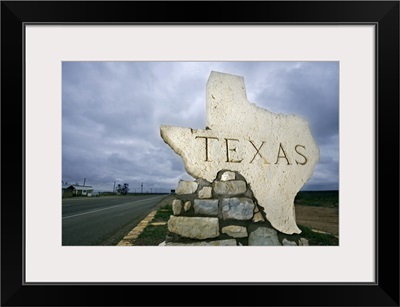 Texas sign at border