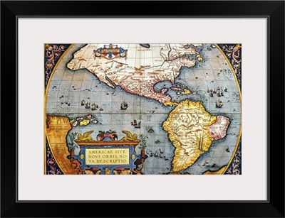 The Americas, 1587 Map by Abraham Ortelius