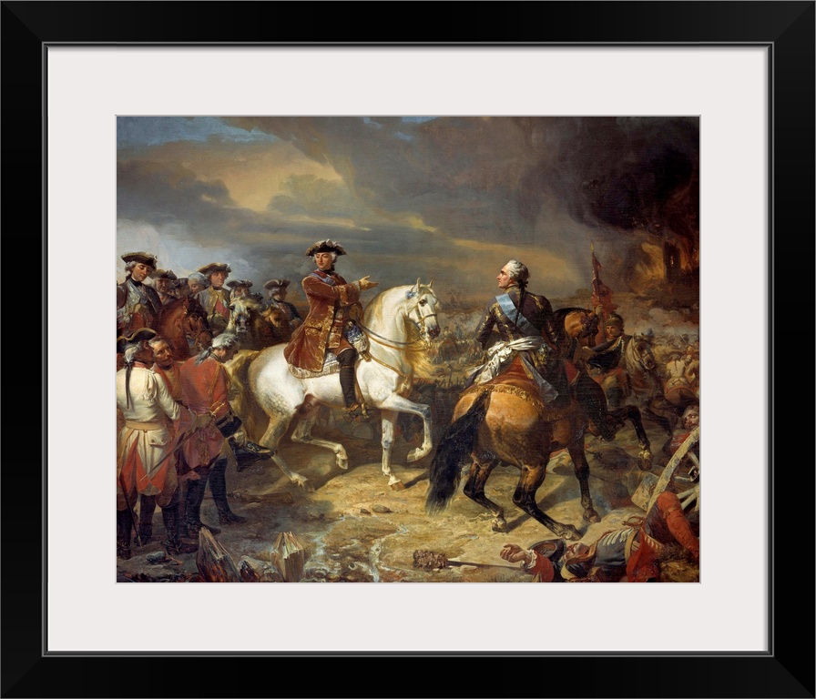 The Battle of Lauffeld (or Lawfeld) won by the Marshal Maurice de Saxe, 27 July 1747. Victory of the French army of King L...
