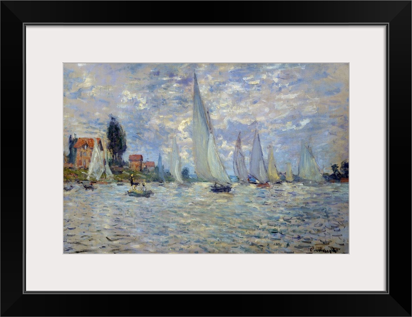 The boats or Regatta at Argenteuil. Painting by Claude Monet (1840-1926), circa 1874. Orsay Museum, Paris.