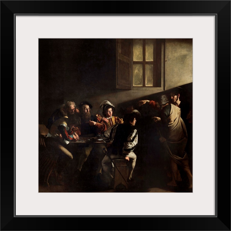 The calling of St. Matthew - Painting by Michelangelo Merisi, called Caravaggio (1571-1610), oil on canvas, 1599-1600 (322...