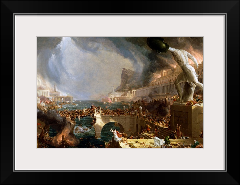 Thomas Cole (British, 1801-1848), The Course of Empire - Destruction, 1836, oil on canvas, 39.5  63.5 in, New York Histori...