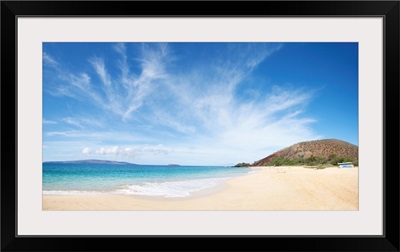 Tropical island beach, Makena Beach afternoon Big Beach, Maui, Hawaii.