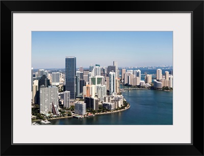 USA, Florida, Miami skyline as seen from air