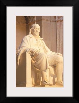 USA, Philadelphia, Benjamin Franklin statue at Franklin Institute