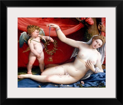 Venus And Cupid By Lorenzo Lotto