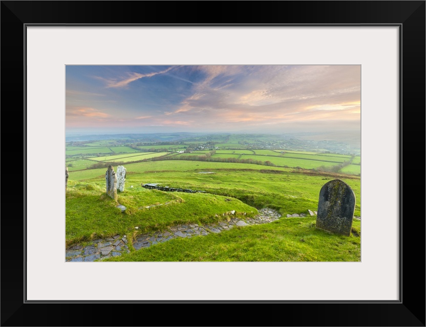 View from Brent Tor on edge of Dartmoor National Park,Devon, England.