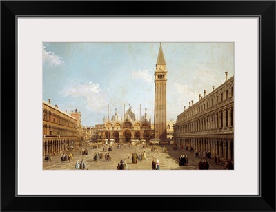 View of the Piazza San Marco in Venice - by Canaletto