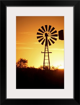 Windmill in silhouette