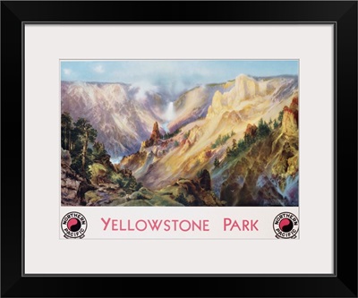 Yellowstone Park Northern Pacific Railway Poster After Thomas Moran