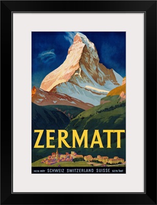 Zermatt Poster By Carl Moos