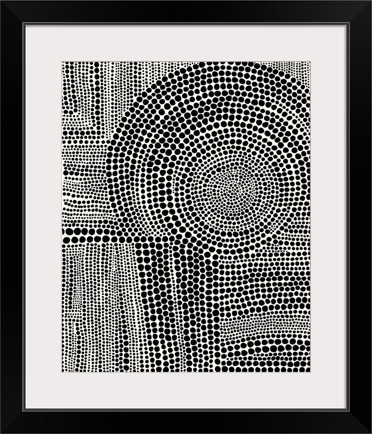 Contemporary abstract artwork of patterns created from dots.