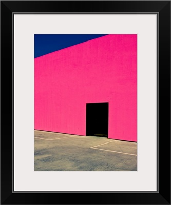 Pink Wall Black Door
